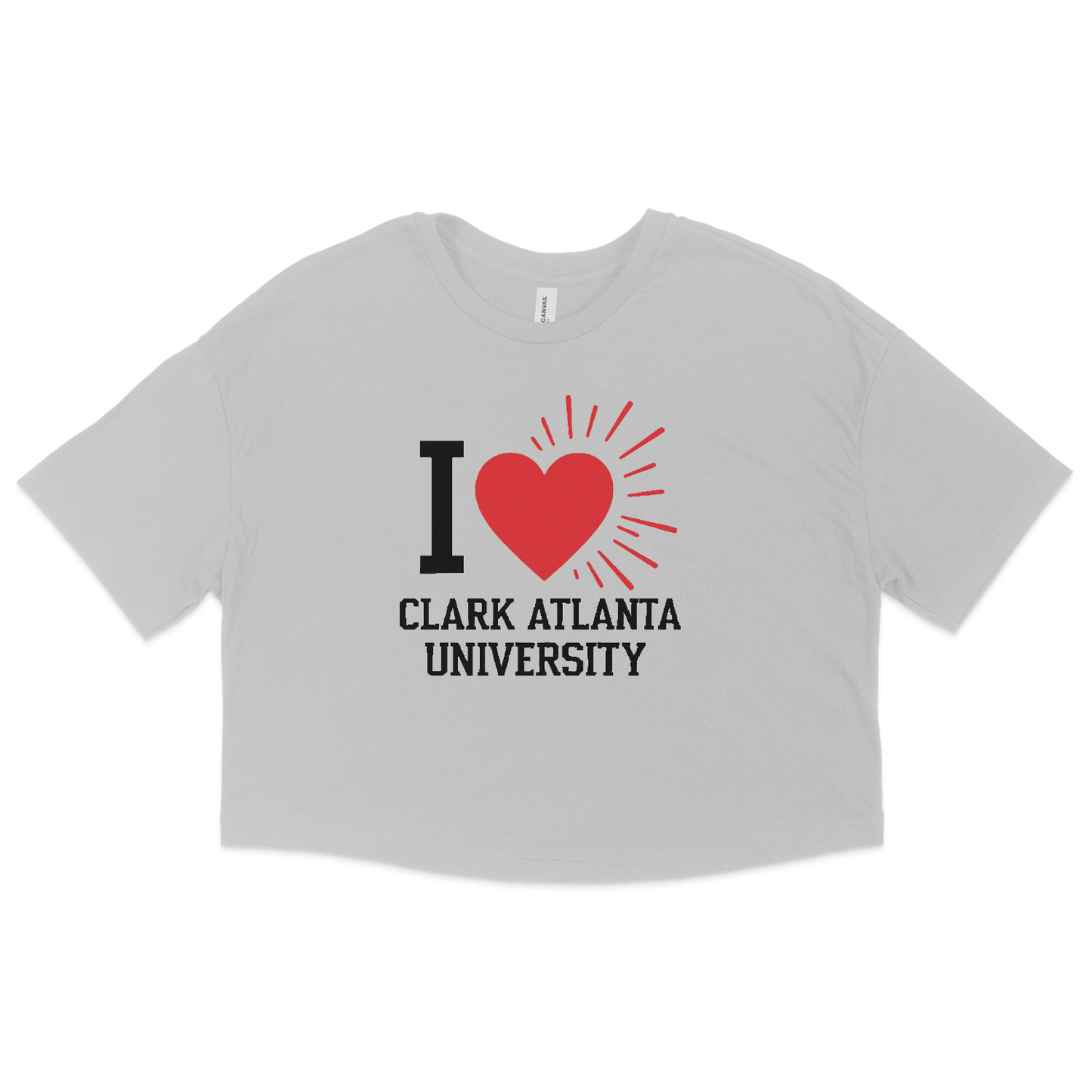 4TLOT AUC "I Love CAU" Women's Cropped Tee