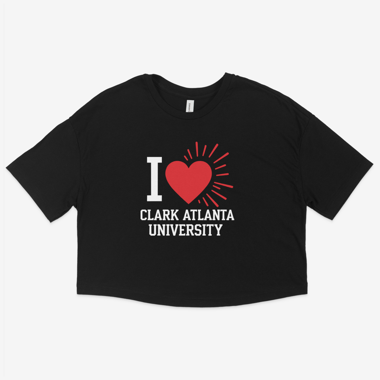 4TLOT AUC "I Love CAU" Women's Cropped Tee