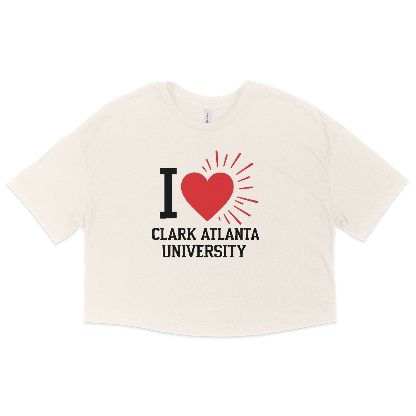 4TLOT AUC "I Love CAU" Women's Cropped Tee
