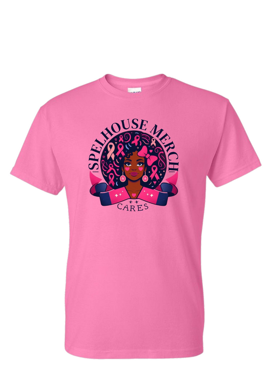 SP Merch Cares Blue Fro Tee