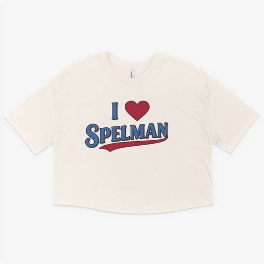 4TLOT AUC "I Love Spelman" Women's Cropped Tee