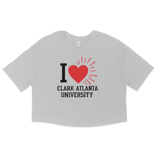 4TLOT AUC "I Love CAU" Women's Cropped Tee